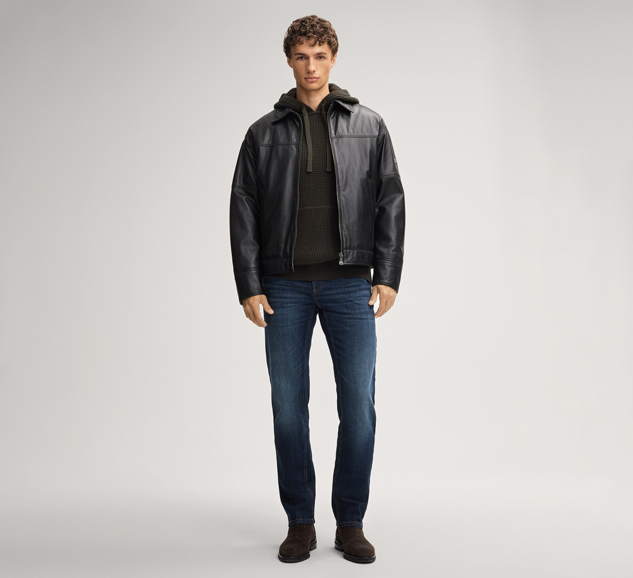 JOOP! presents the product Harrio Hoodie in Dark Green from the category Knitwear