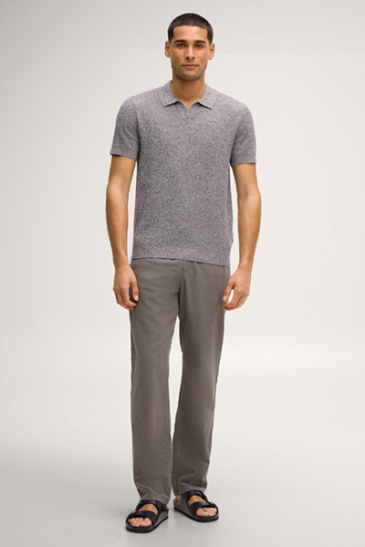 Sweter z dzianiny Adrianor w kolorze brązowo-szarym melanżowym