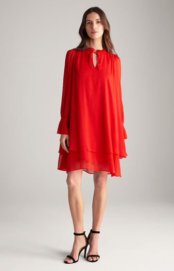 Chiffon-Kleid in Rot