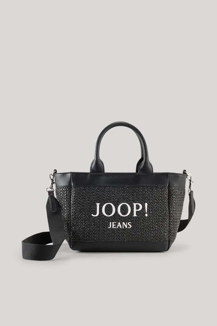 Leads to product detail page "Calduccio spiaggia yvette handbag in black"