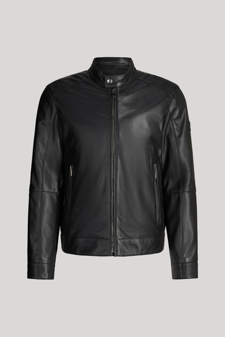 Führt zu Produktdetailseite „Lederjacke Ason in Schwarz"