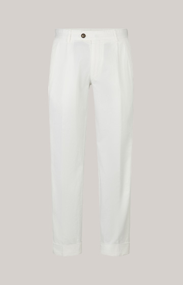 Randar Pleat-Front Trousers in Cream