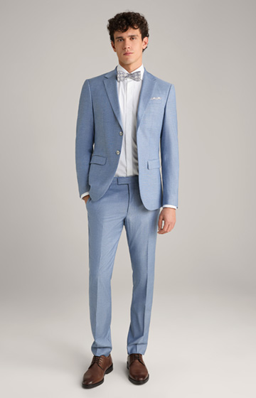 Damon-Gun Modular Wedding Suit in Textured Light Blue