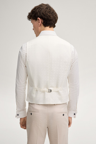 Weazer Waistcoat in an Off-white Pattern