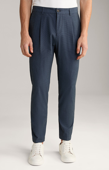 Lester Pleat-front Trousers in Navy