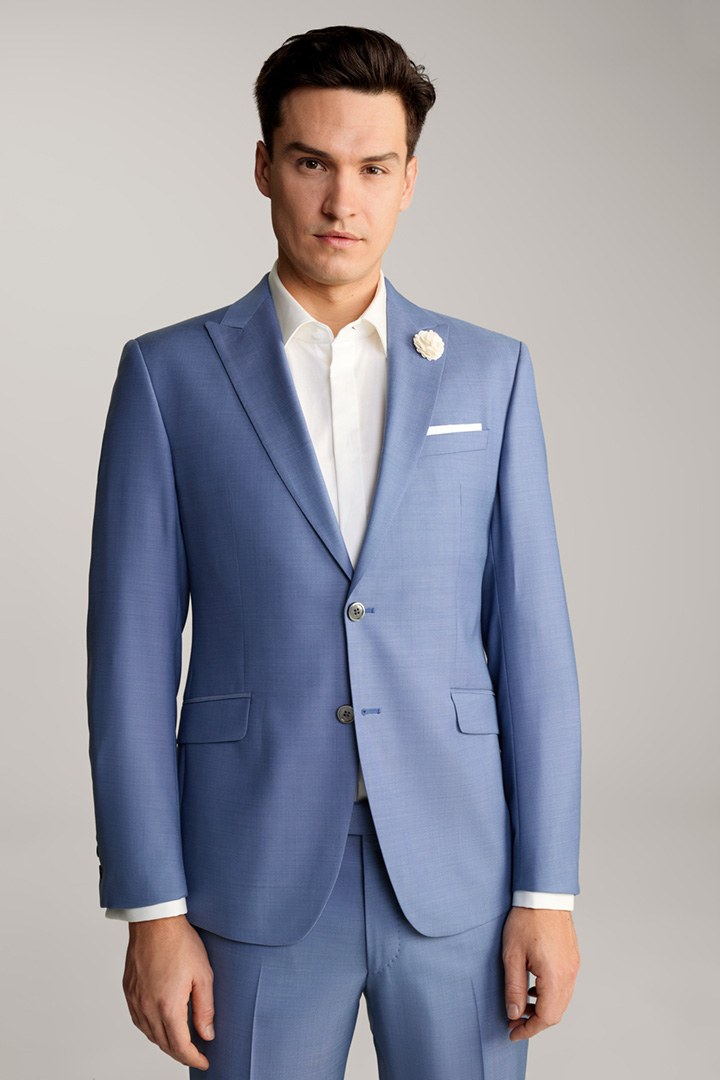 Hawker Virgin Wool Modular Wedding Jacket in Blue