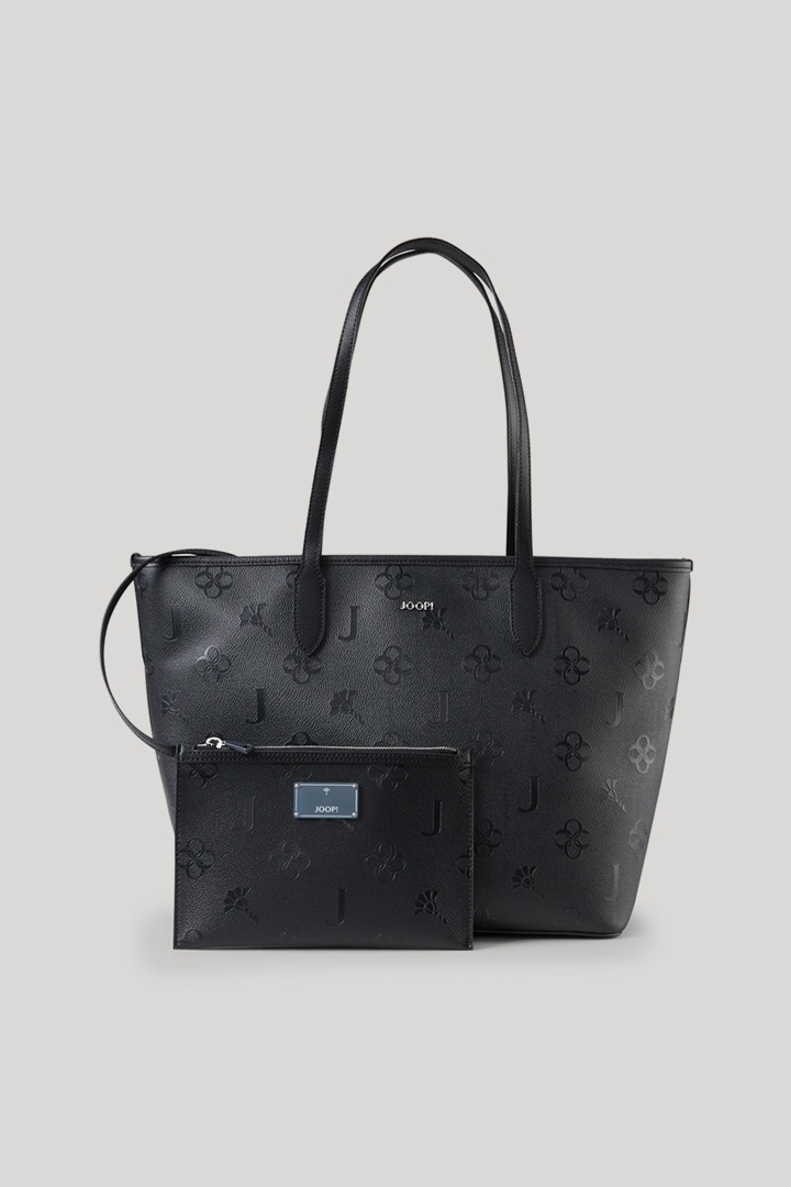 Leads to product detail page "Decoro Stampa Lara Shopper in Black"