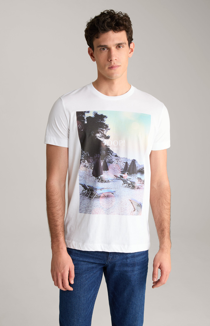 T-shirt bawełniany Dario w kolorze białym