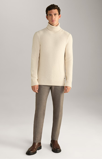 Bennor Turtleneck Jumper in Beige