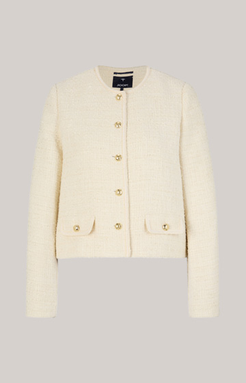 Tweed-Blazer in Creme