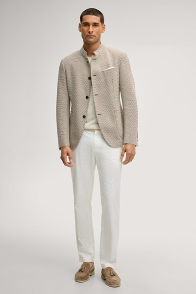 Hiro jacket in brown patterned fabric