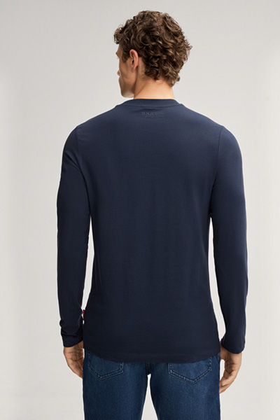 Cedric Long-sleeved Top in Navy
