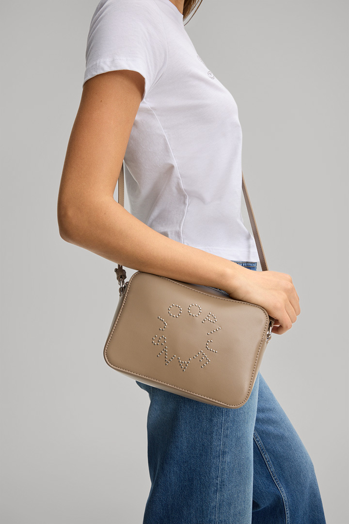 Leads to product detail page "Giro Borchia Cloe Shoulder Bag in Beige"