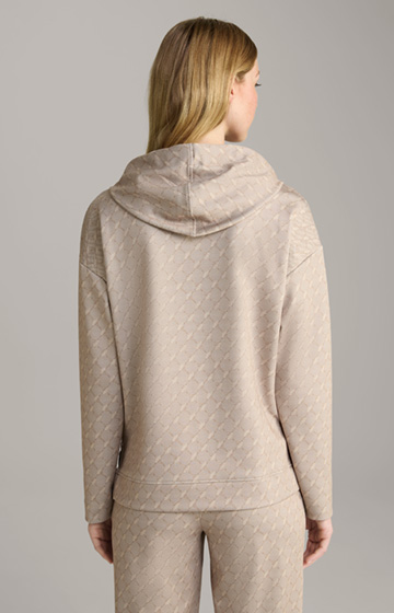 Hoodie in a Beige Pattern