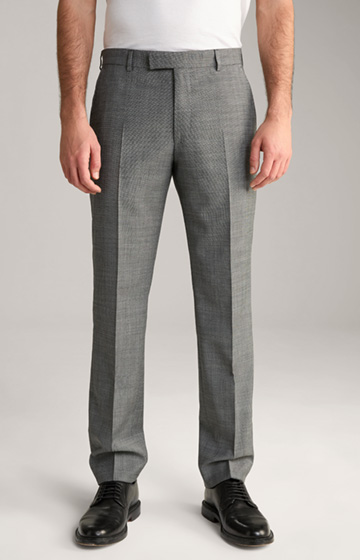 Brad Modular Suit Trousers in Anthracite Textured