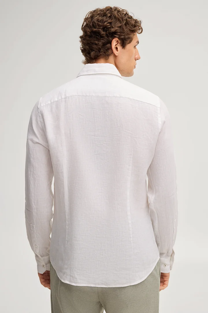 Führt zu Produktdetailseite „Leinen-Hemd Pai in Weiß"