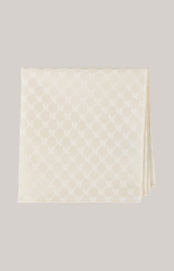 Silk Pocket Square in a Cream Pattern