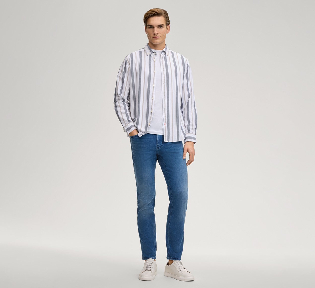 JOOP! presents the product Heli Shirt in White Stripes from the category Shirts