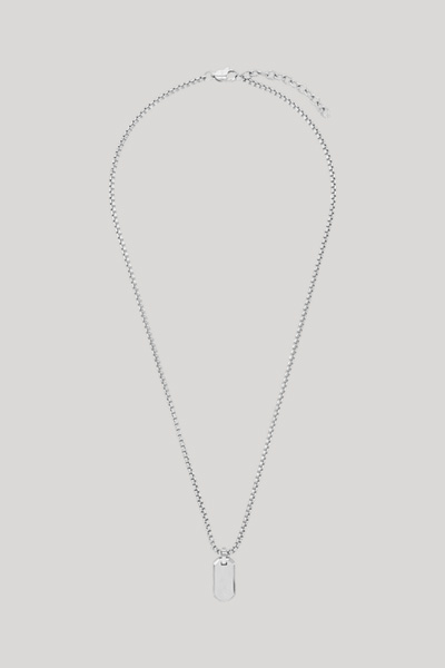 Leads to product detail page "Necklace with stainless steel pendant in silver"