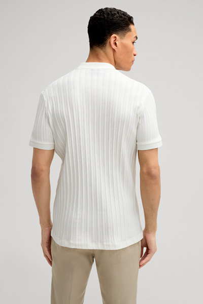 Baron Polo Shirt in Cream, textured