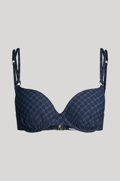 Cornflower Ironed bikini top in navy