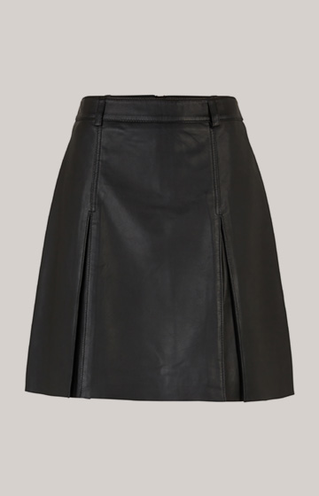 Skórzana spódnica w czarnym kolorze