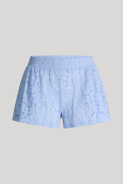 All-over lace loungewear shorts in blue