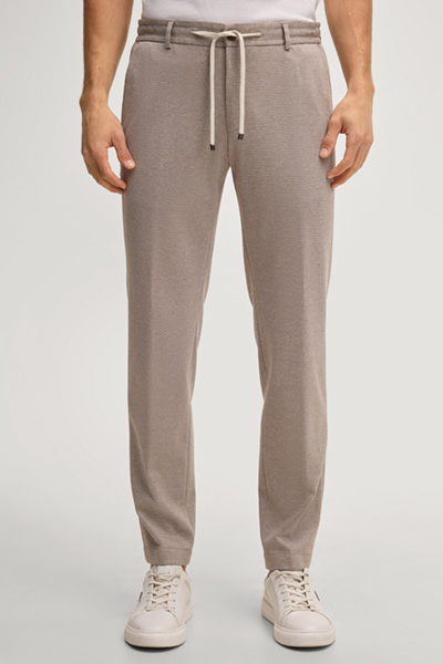 Leads to product detail page "Sake beige jersey business jogging trousers"