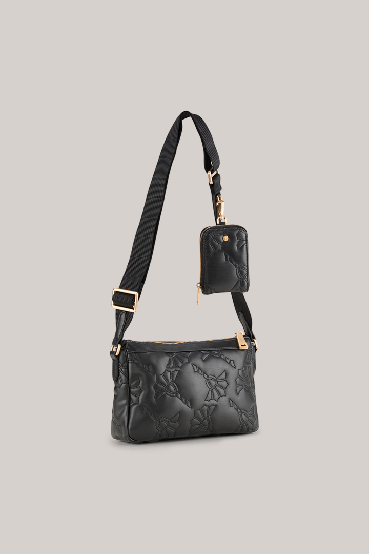 Ricamo Ovatare Jasmina Shoulder Bag in Black