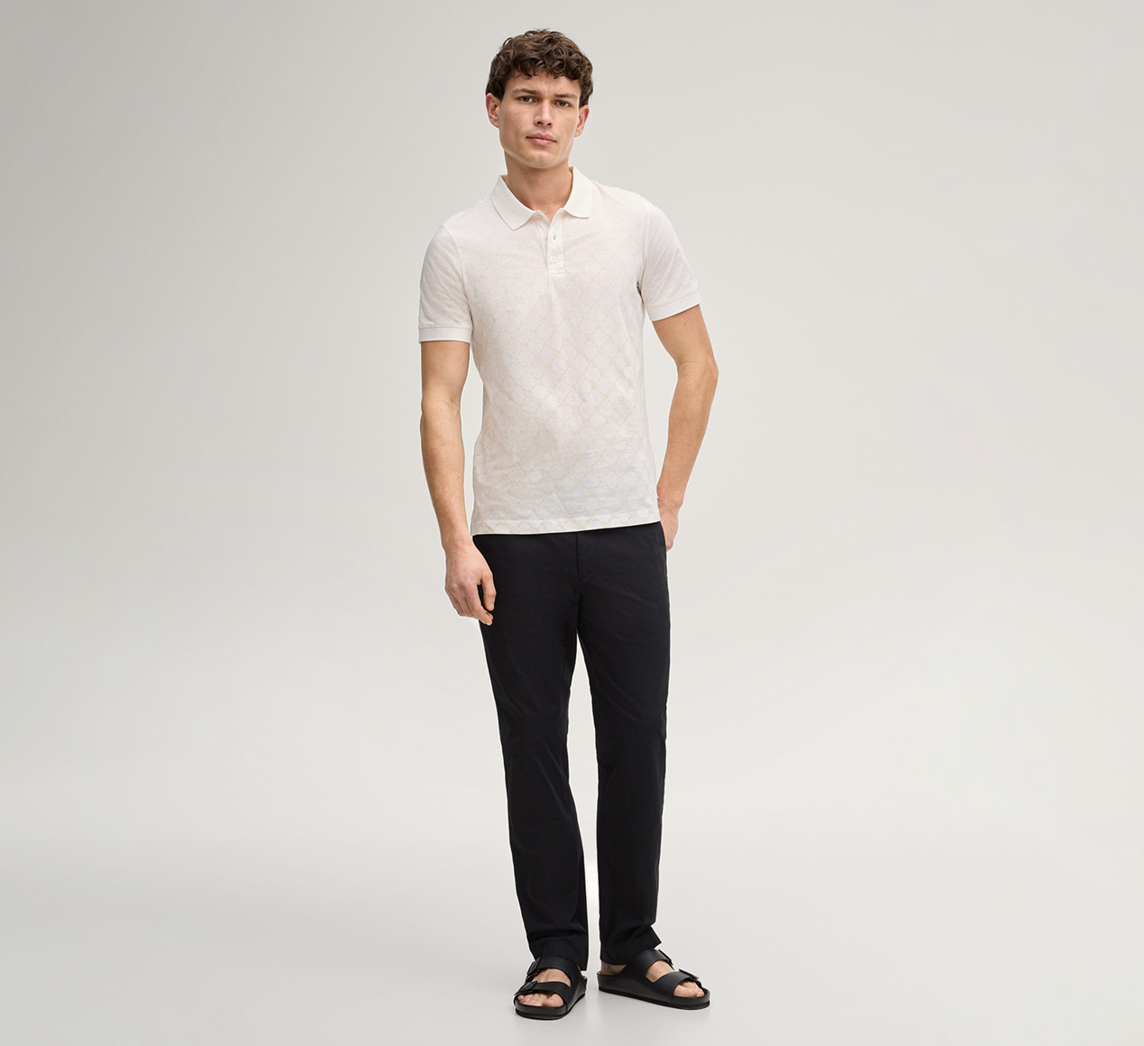 JOOP! präsentiert das Produkt Cornflower Poloshirt Jesse in Offwhite aus der Kategorie T-Shirts & Sweats