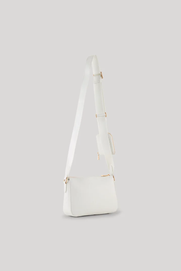 Führt zu Produktdetailseite „Schultertasche Decoro Edition Jasmina in Weiß geprägt"