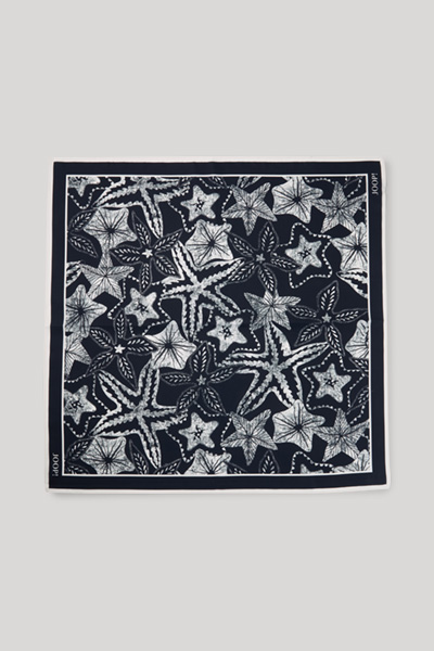 Tuch Foulard in Navy gemustert