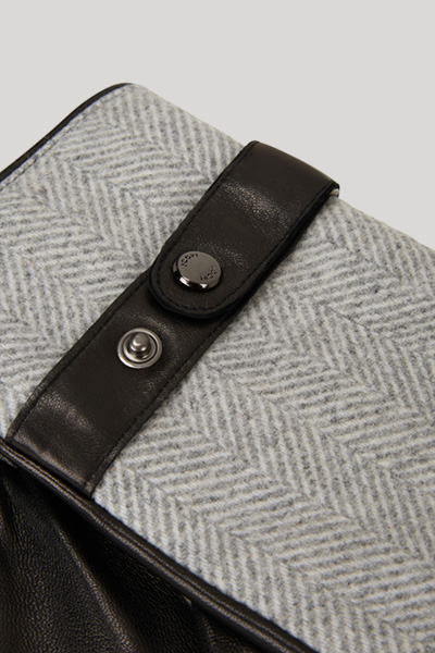 Handschuhe in Grau/Schwarz