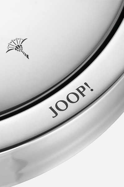 JOOP! CHROMELINE Laundry Bin in Chrome/White