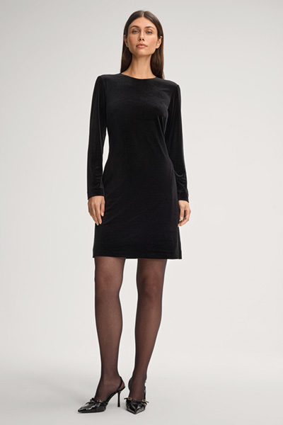 Doori Velvet Dress in Black