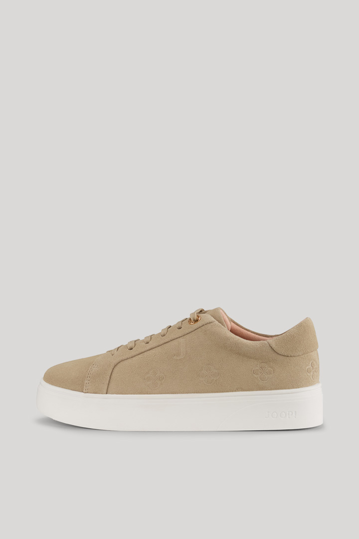 Sneaker Velluto Stampa New Daphne in Beige