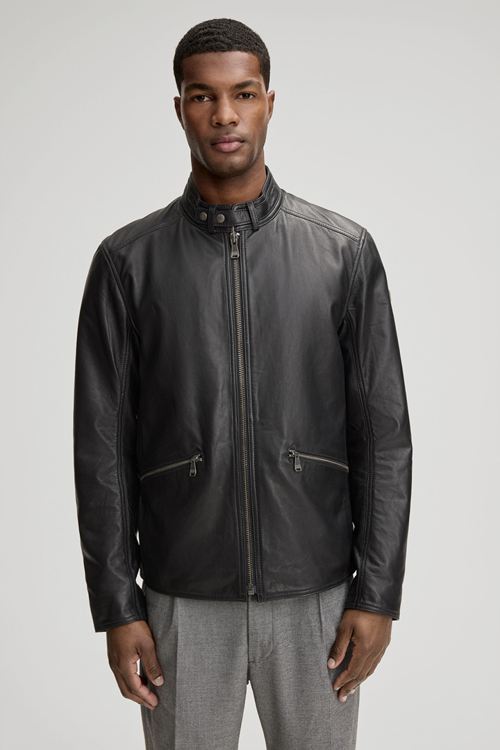 Führt zu Produktdetailseite „Lederjacke Arin in Schwarz"