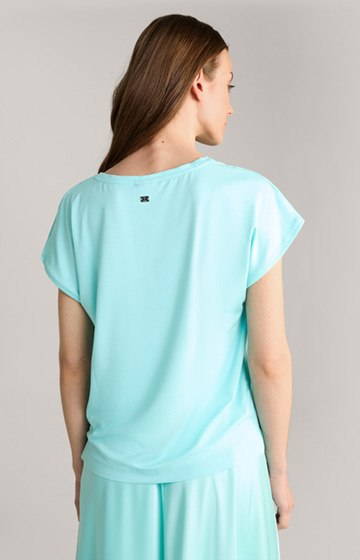 Satin Blouse Shirt in Turquoise