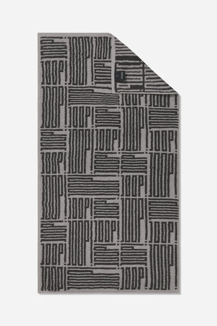 Leads to product detail page "Joop! bars allover bath towel 80x150 cm in platinum"