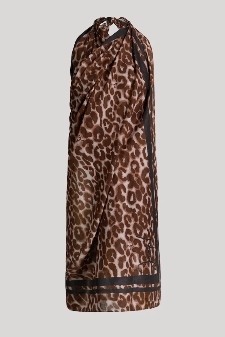 Führt zu Produktdetailseite „Pareo Leopard Beach in Braun Animalprint"