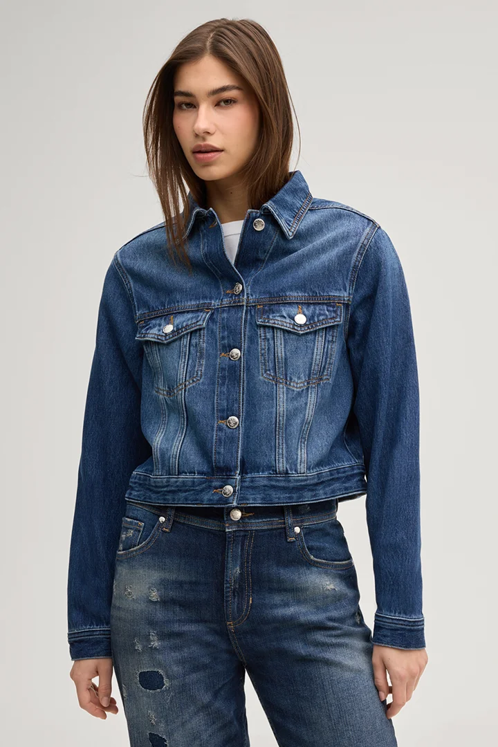 Imani denim jacket in blue denim