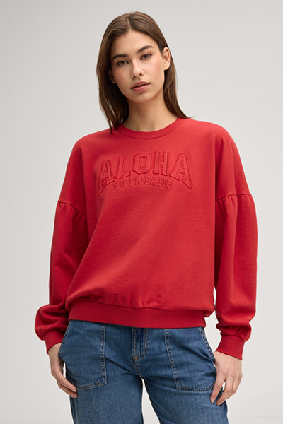 Sweatshirt Tian in Rot