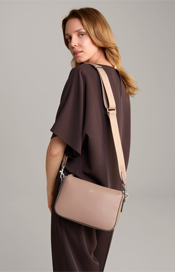 Sofisticato Jasmina Leather Shoulder Bag in Mauve