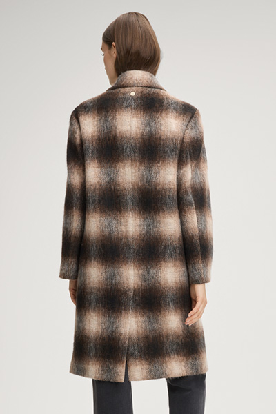 Caro Coat in a Black/Brown Pattern