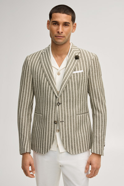 Sakko Hawksley in Khaki gestreift