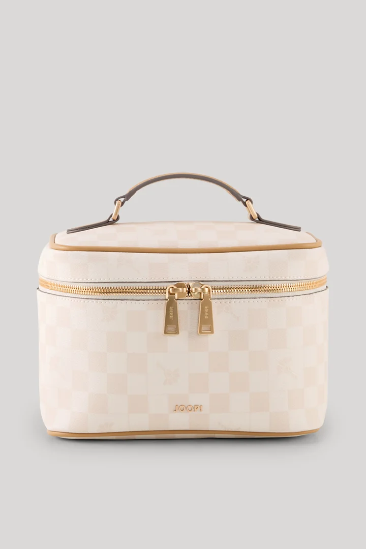 Leads to product detail page "Cortina Piazza Flora Beauty Case in Ecru"