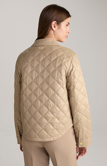 Ofelia Lightweight Quilted Jacket in Beige