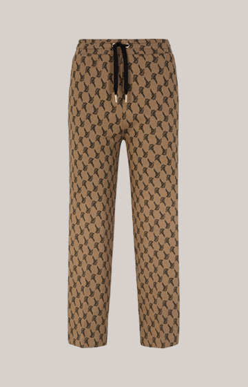 Tabby Cornflower Tracksuit Bottoms in Beige/Black