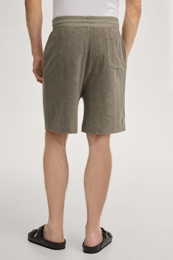 Sweatshorts Wana in Khaki gestreift