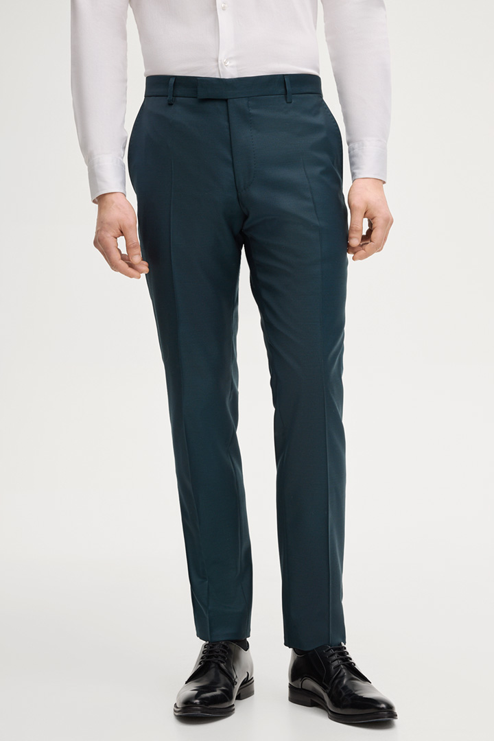 Leads to product detail page "Blayr Modular Suit Trousers in Dark Green"